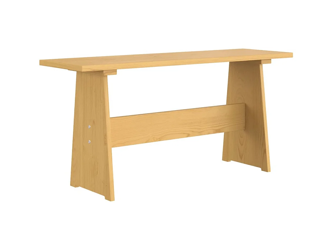 Eettafel met bankje REINE massief grenenhout honingbruin NL366565