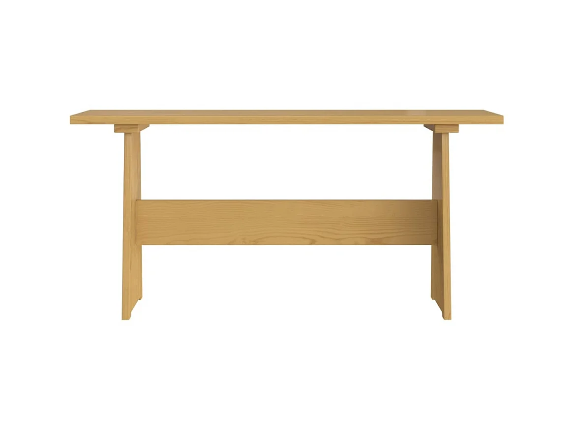 Eettafel met bankje REINE massief grenenhout honingbruin NL366565