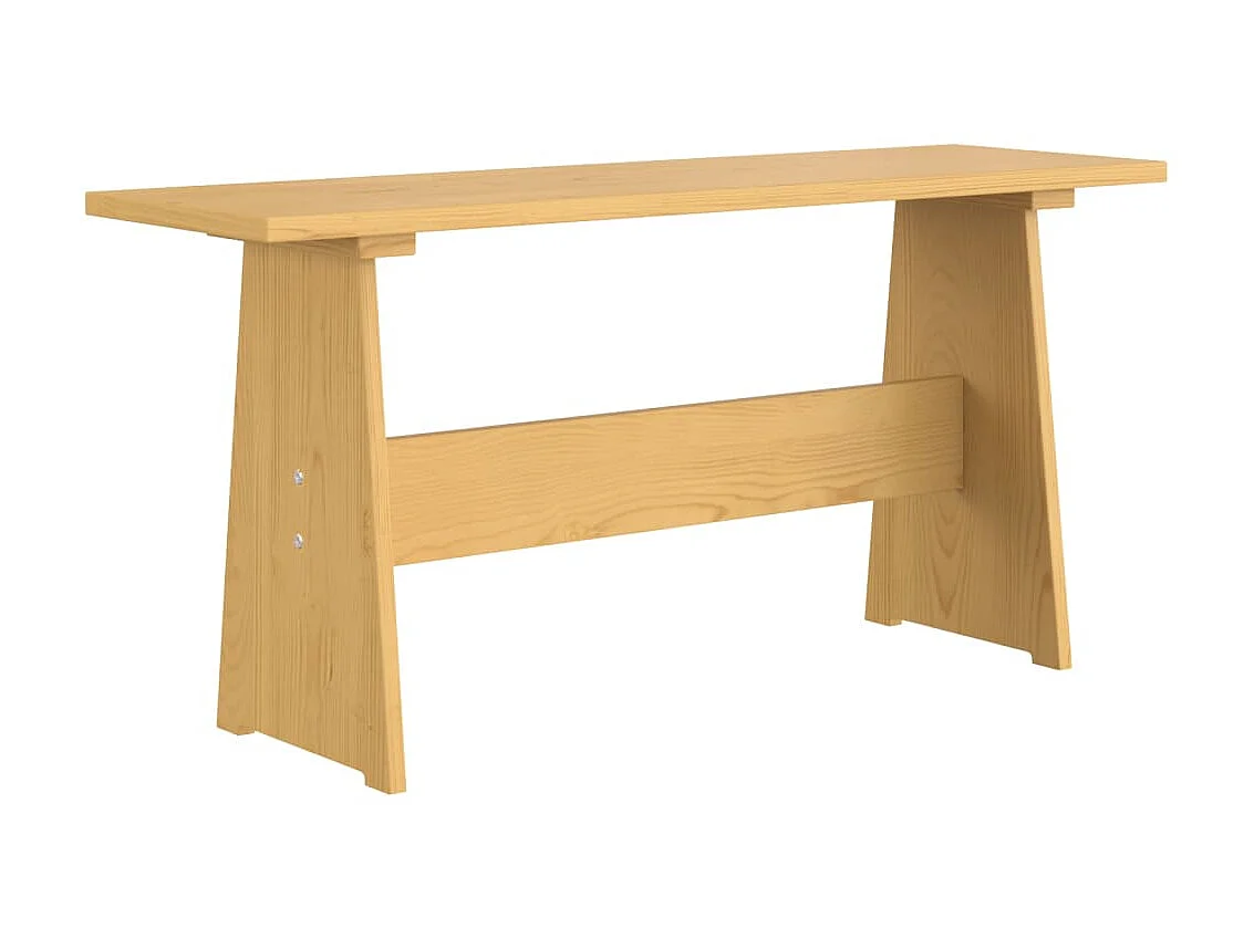 Table à manger avec banc Marron miel Bois de pin solide GHR96723