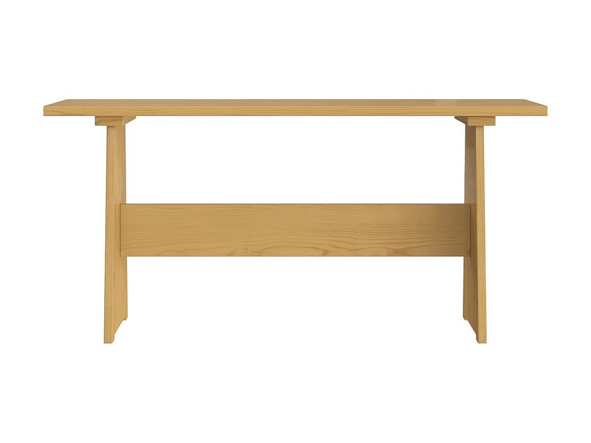 Table à manger avec banc Marron miel Bois de pin solide GHR96723