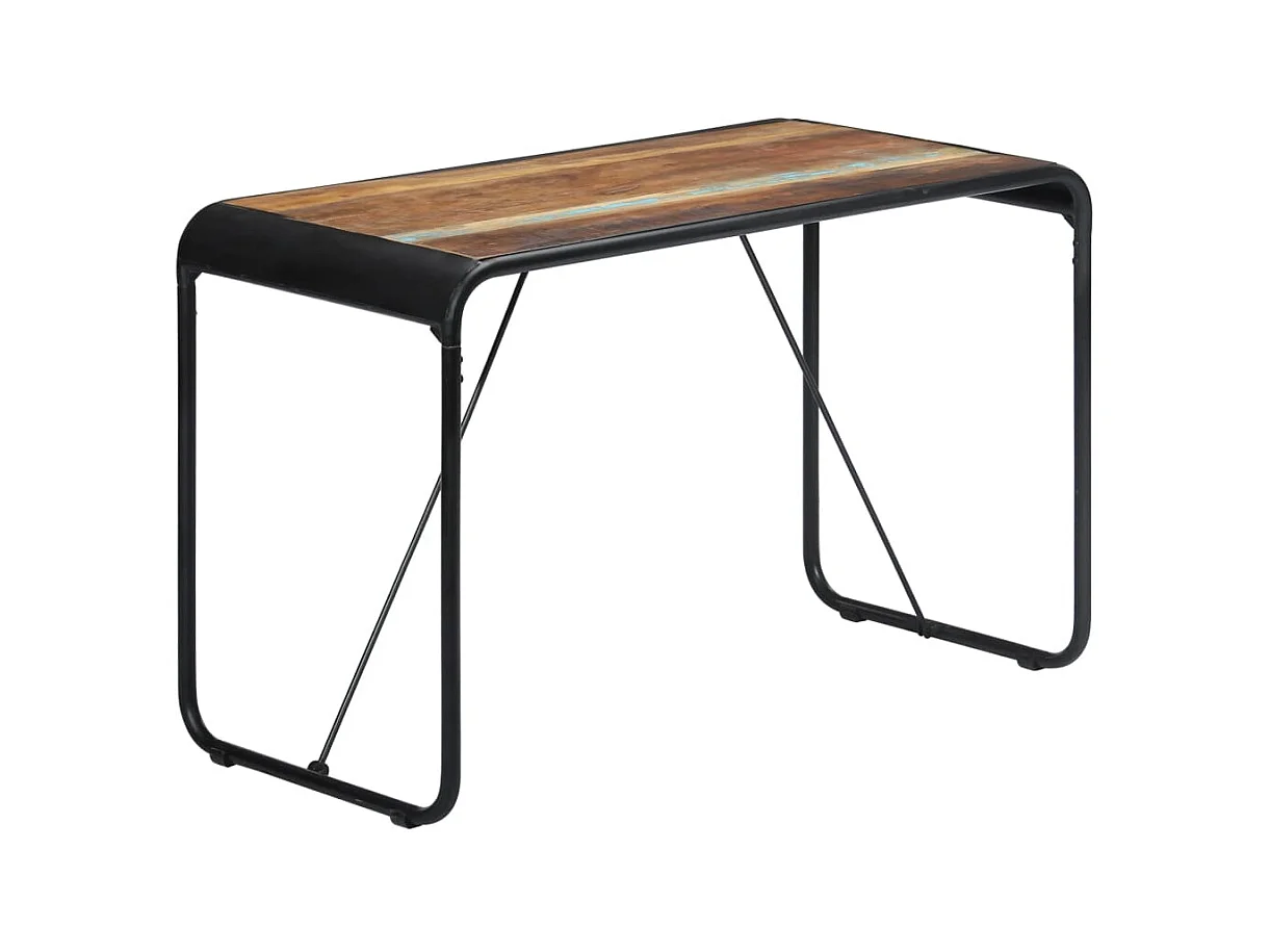 Table de salle à manger 118x60x76cm Bois de récupération massif GHR49344
