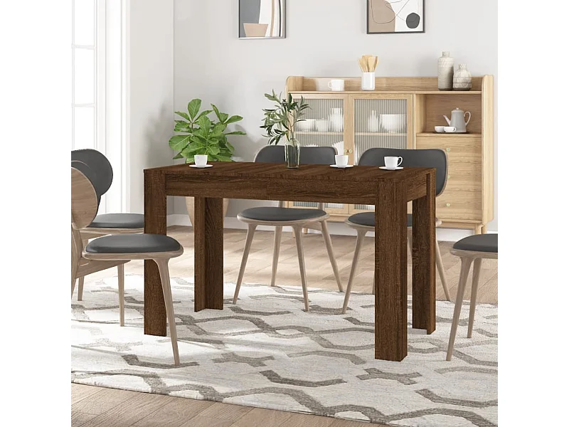 Table à dîner Chêne marron 120x60x76 cm bois d'ingénierie GHR42266