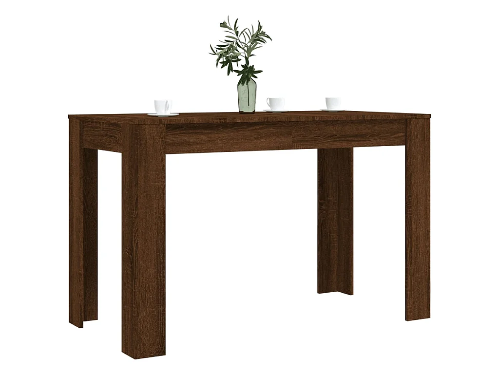 Table à dîner Chêne marron 120x60x76 cm bois d'ingénierie GHR42266