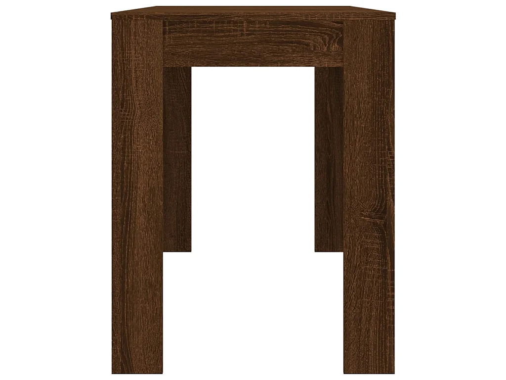 Eettafel 120x60x76 cm bewerkt hout bruin eikenkleur NL175086