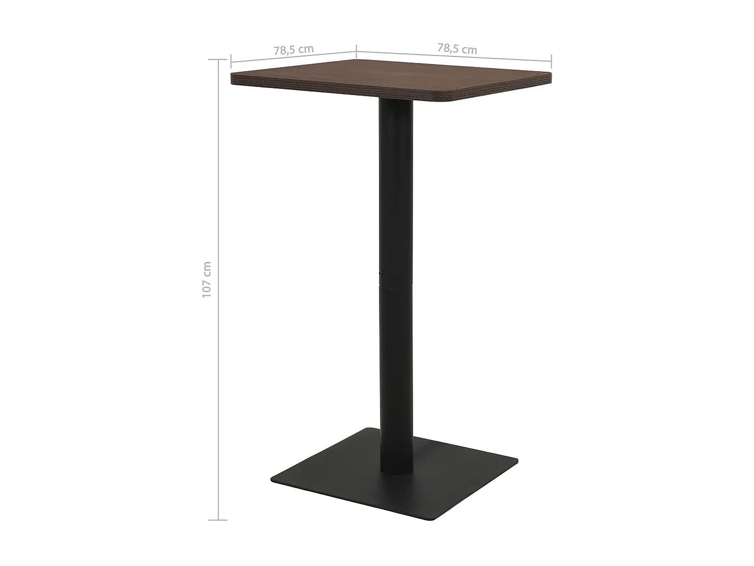 Table de bistro Cendre foncé 78,5x78,5x107 cm GHR10617