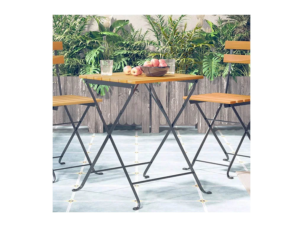 Table de bistro 55x54x71 cm Bois d'acacia massif GHR77271