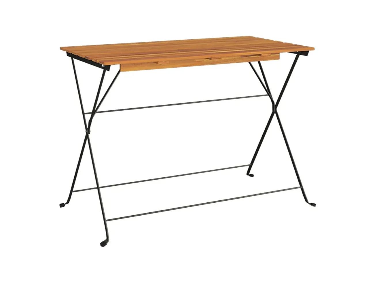 Bistrotafel inklapbaar 100x54x71 cm massief acaciahout en staal NL735175