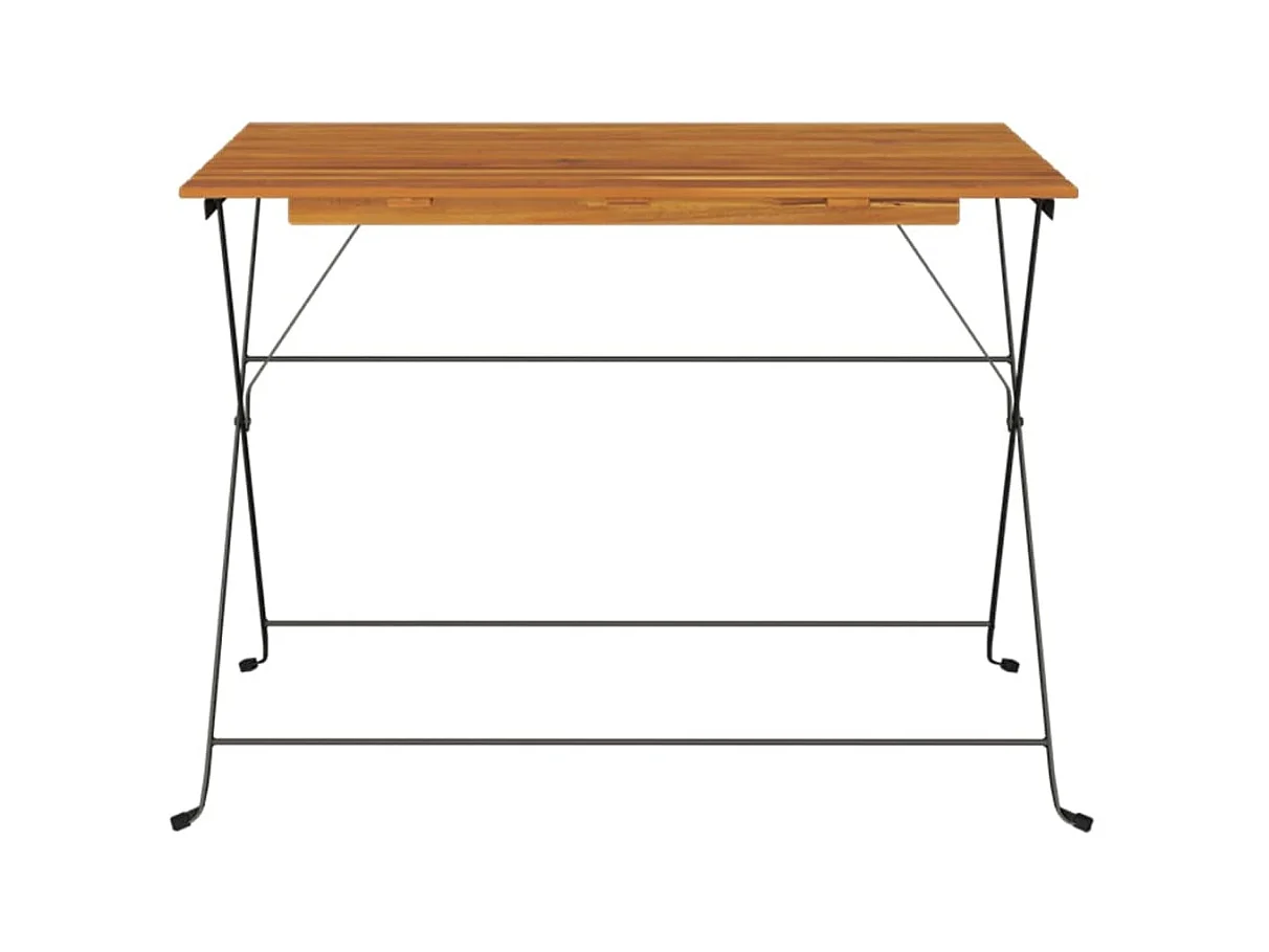 Bistrotafel inklapbaar 100x54x71 cm massief acaciahout en staal NL735175