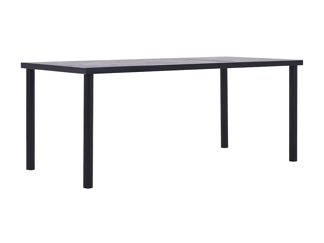 Table de salle à manger Noir et gris béton 200x100x75 cm MDF GHR16414
