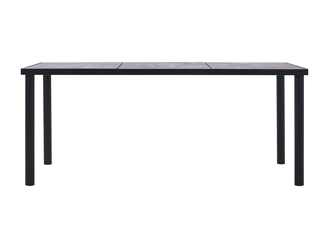 Table de salle à manger Noir et gris béton 200x100x75 cm MDF GHR16414