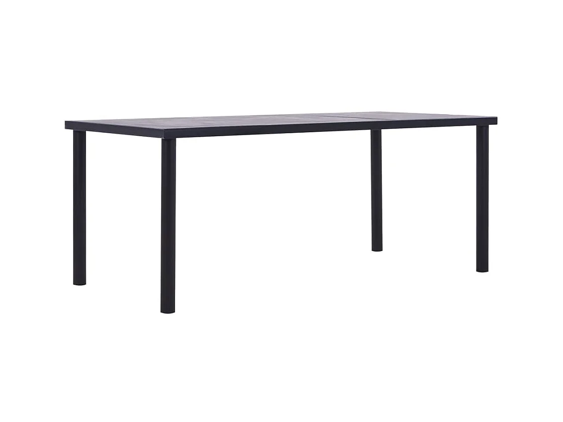 Table de salle à manger Noir et gris béton 200x100x75 cm MDF GHR16414