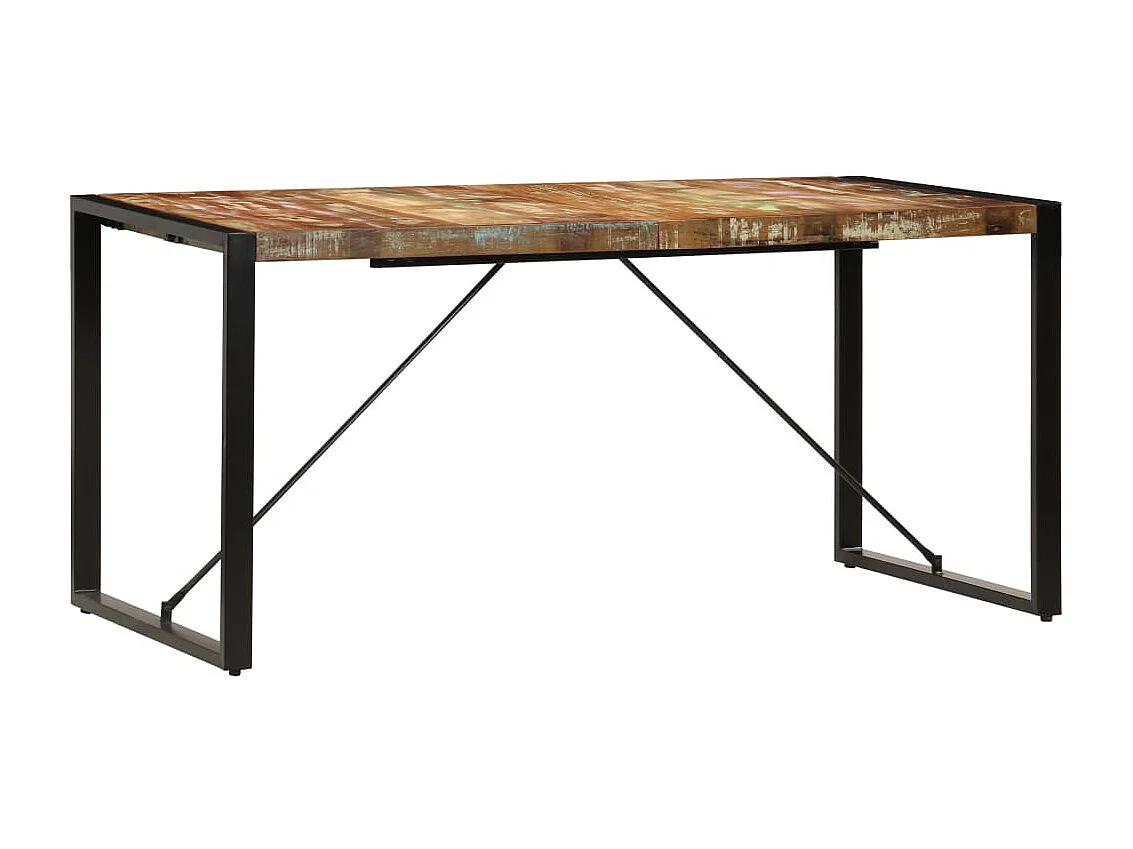 Mesa de jantar 160x80x75 cm madeira recuperada maciça PT116688