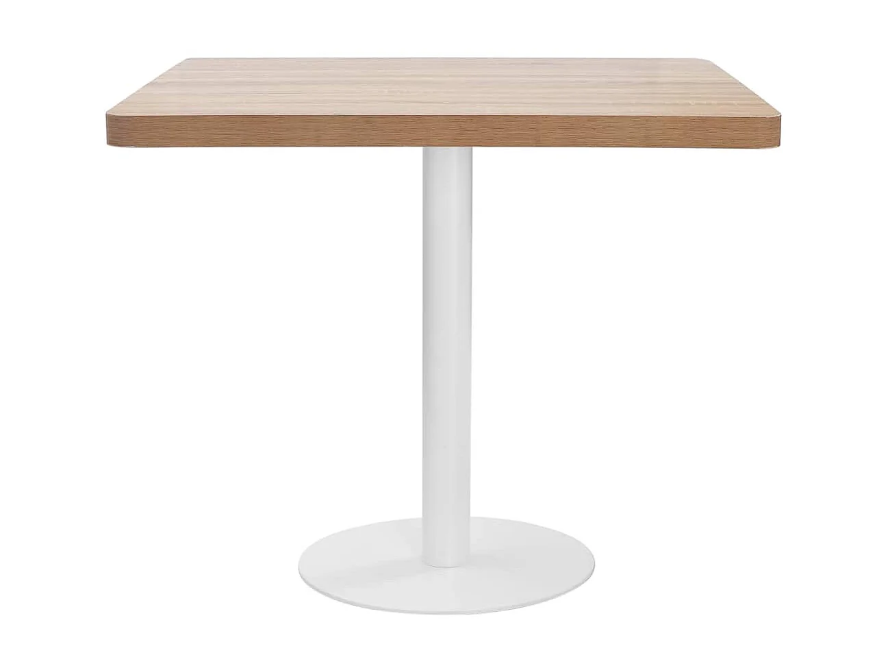 Mesa de bistró MDF marrón claro 80x80 cm ES442130