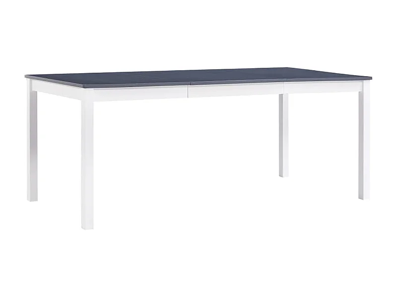 Mesa de jantar 180x90x73 cm madeira de pinho branco e cinzento PT748976