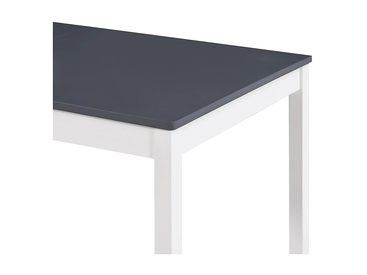 Mesa de jantar 180x90x73 cm madeira de pinho branco e cinzento PT748976