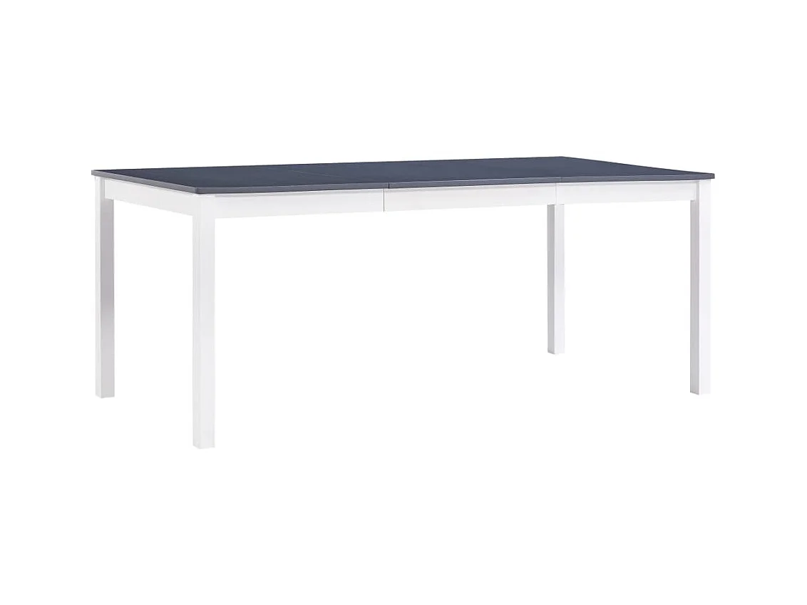 Table de salle à manger Blanc et gris 180 x 90 x 73 cm Pin GHR19858
