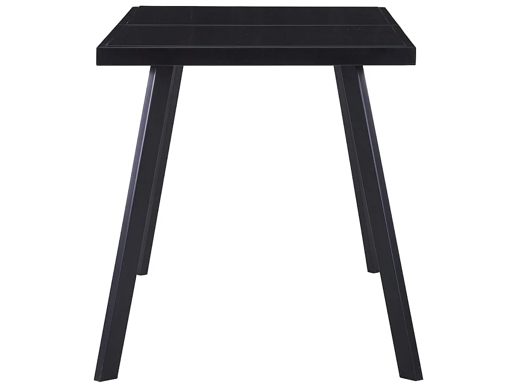Table de salle à manger Noir 140x70x75 cm Verre trempé GHR72499