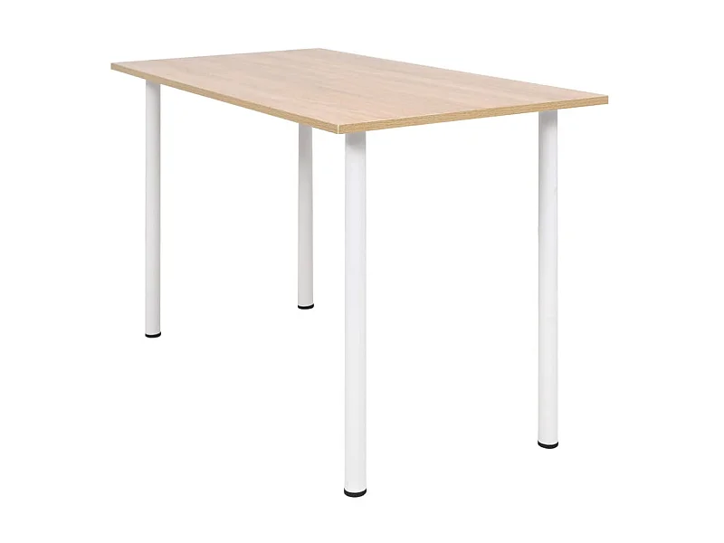 Table de salle à manger 120x60x73 cm Chêne et blanc GHR64892