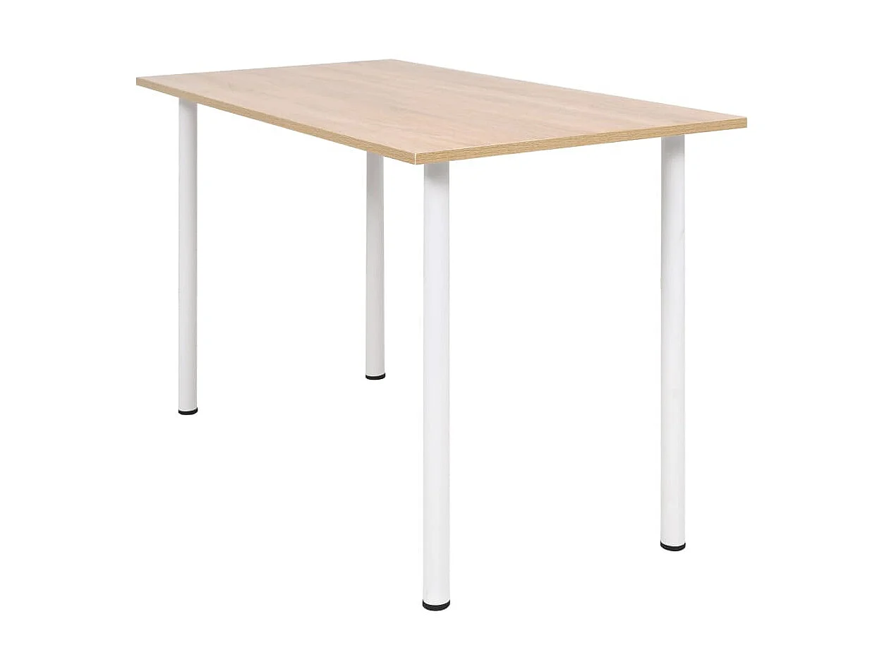 Mesa de jantar 120x60x73 cm cor carvalho e branco PT949508