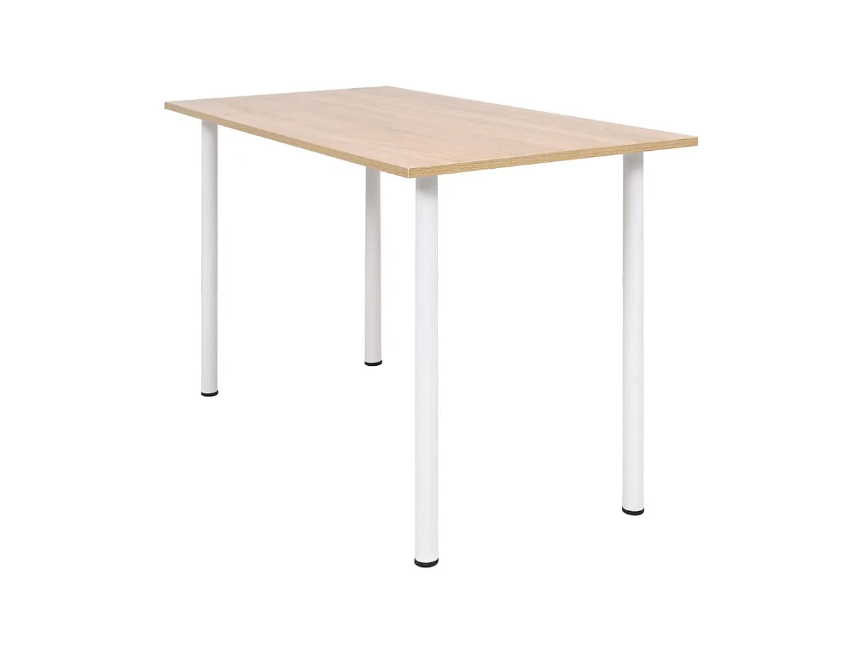 Table de salle à manger 120x60x73 cm Chêne et blanc GHR64892