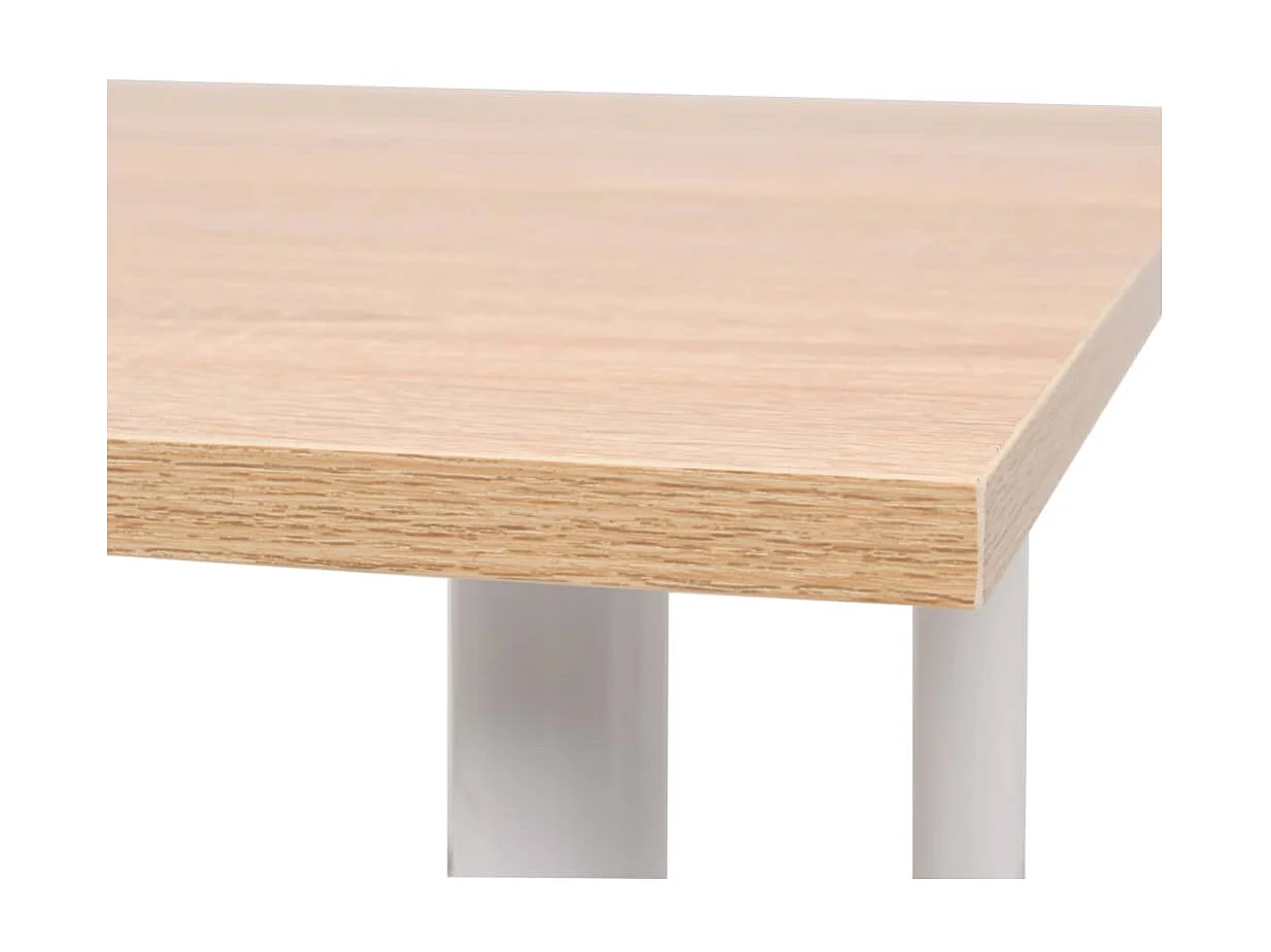 Mesa de jantar 120x60x73 cm cor carvalho e branco PT949508