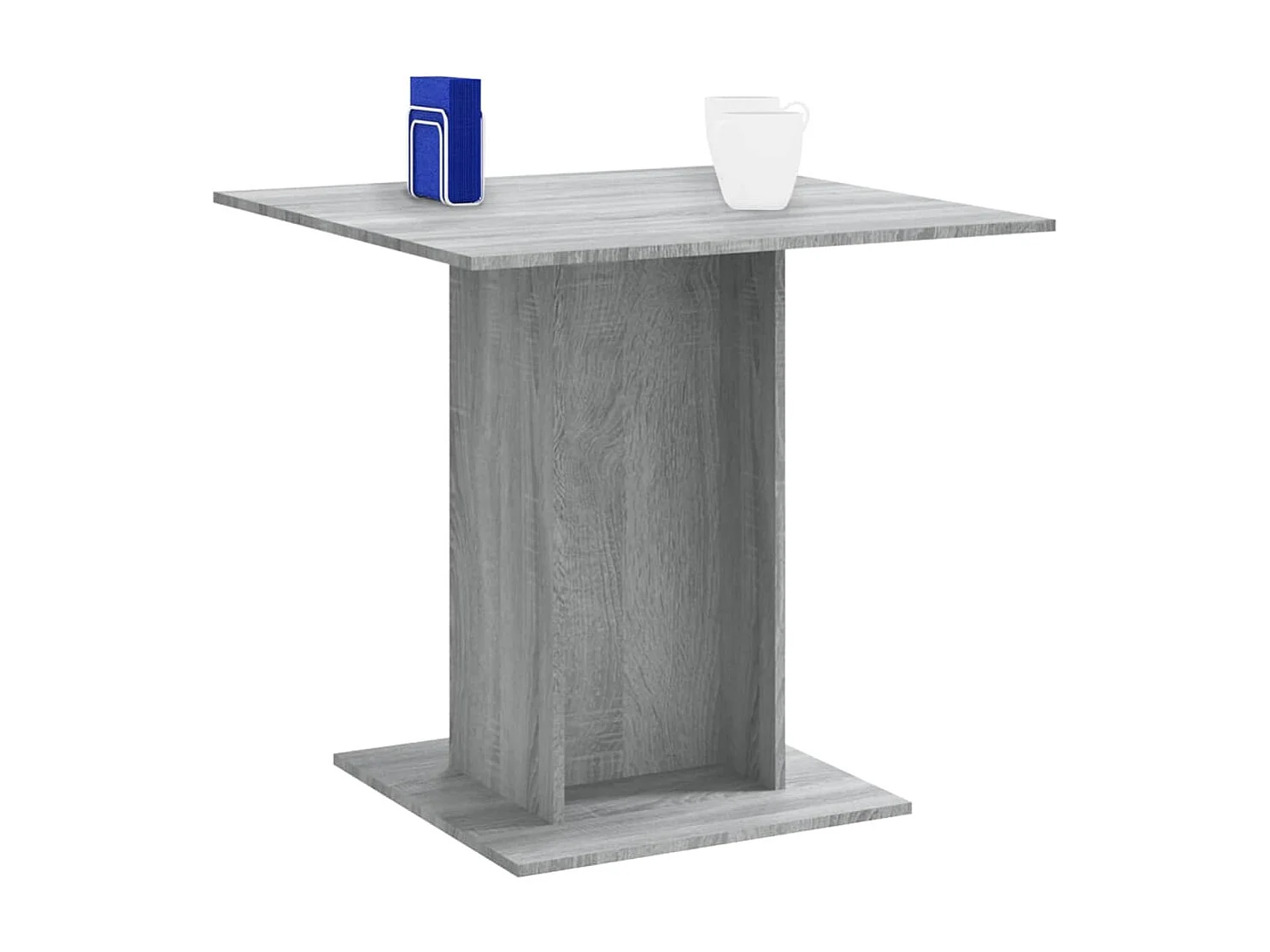 Mesa de jantar 80x80x75 cm derivados de madeira cinzento sonoma PT902110