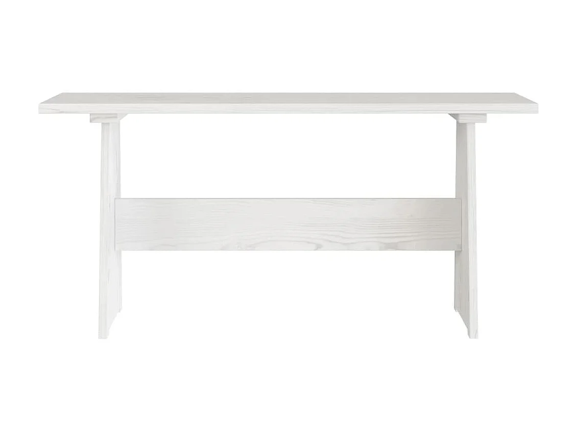 Mesa de jantar com banco REINE pinho maciço branco PT800662