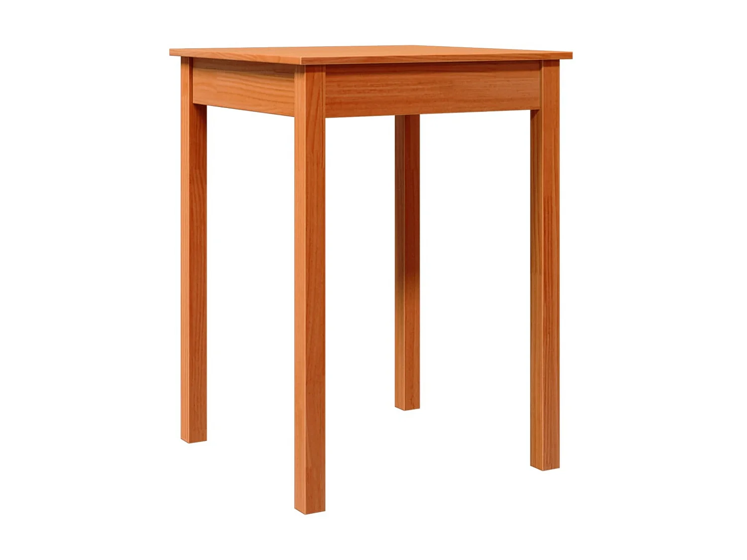 Table à manger cire marron 55x55x75 cm bois massif de pin GHR15565