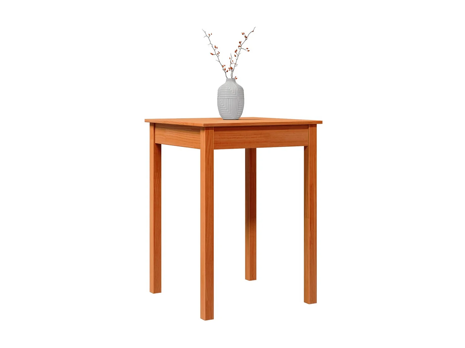 Table à manger cire marron 55x55x75 cm bois massif de pin GHR15565