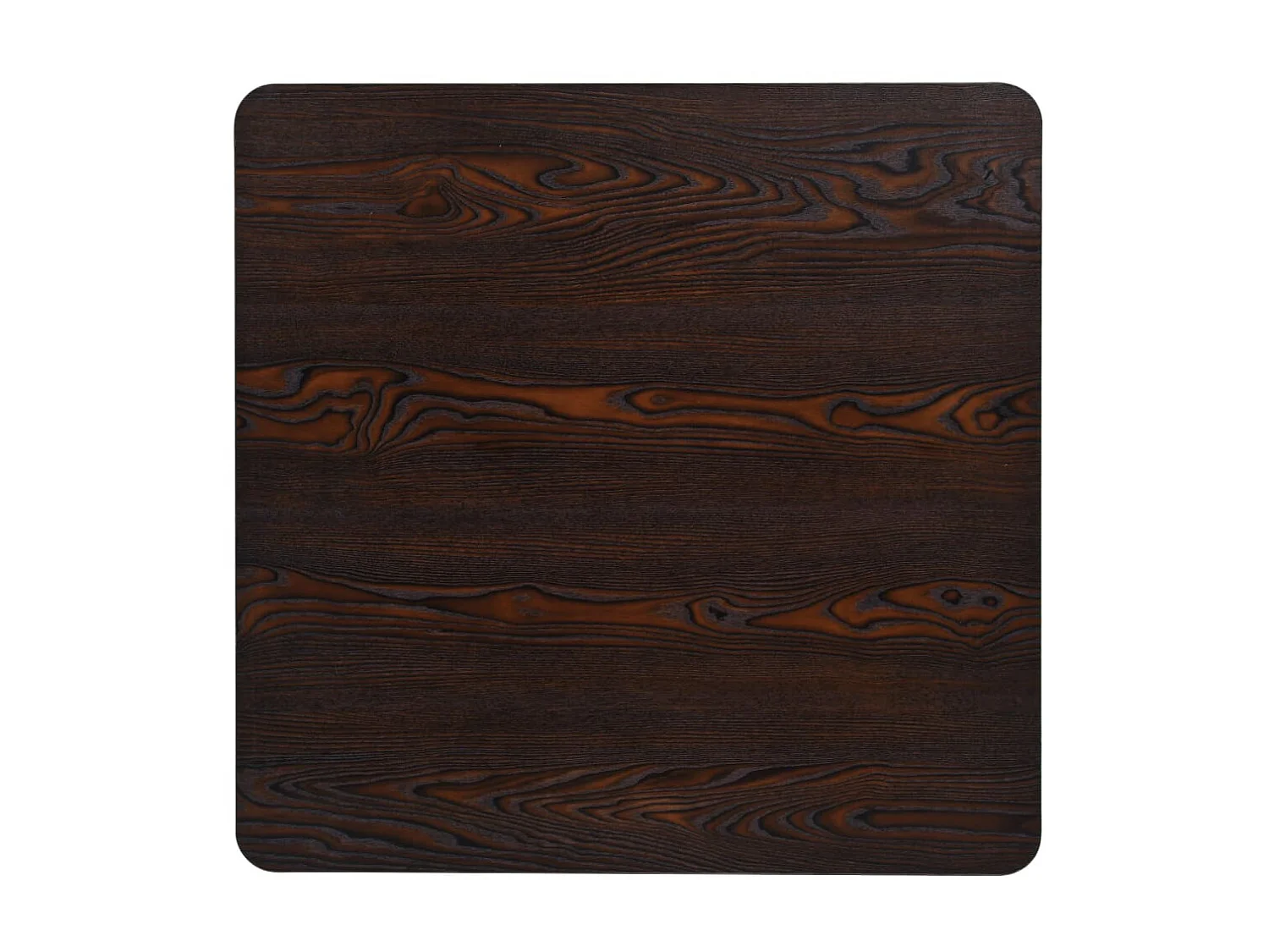 Bistrotafel vierkant 80x80x75 cm MDF en staal donker essenkleur NL643475