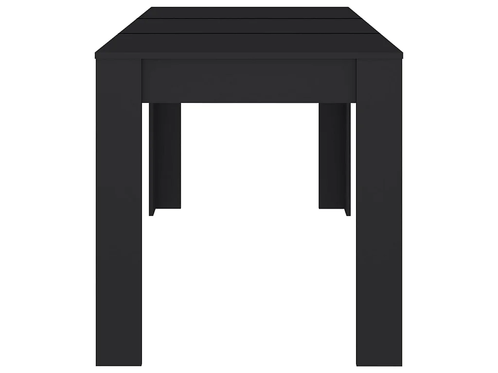 Table de salle à manger Noir 140x74,5x76 cm Aggloméré GHR31803