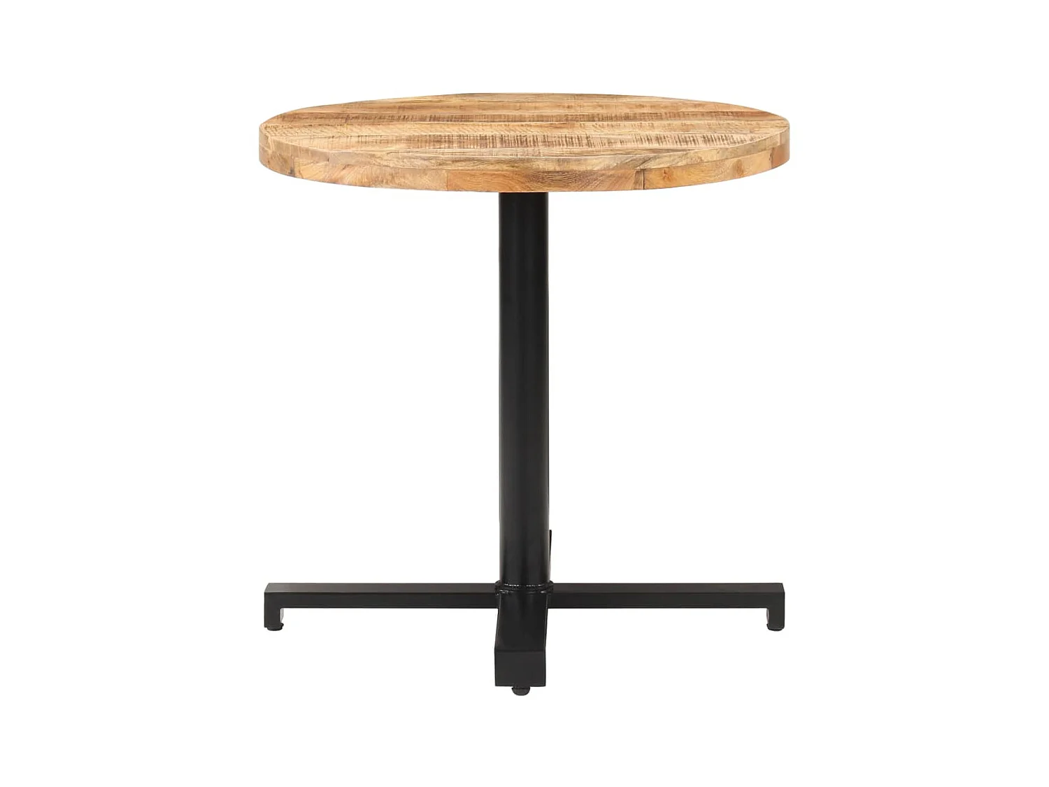 Mesa bistrô redonda Ø80x75 cm madeira de mangueira áspera PT456061