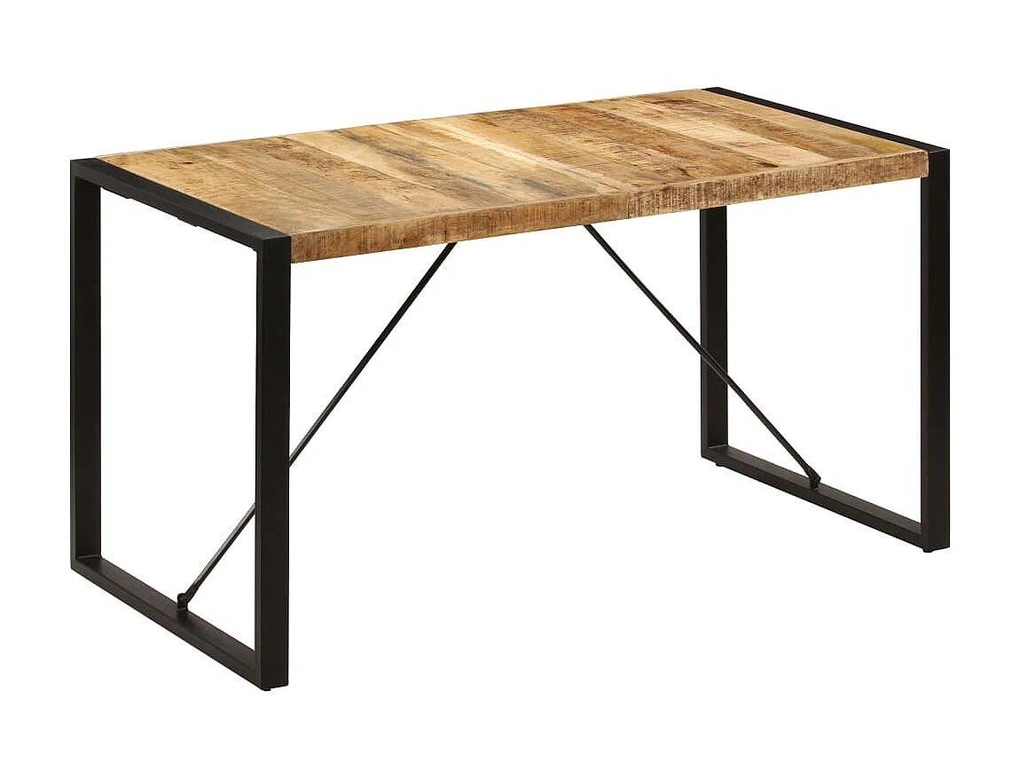 Table de salle à manger 140x70x75 cm Bois de manguier massif GHR39177