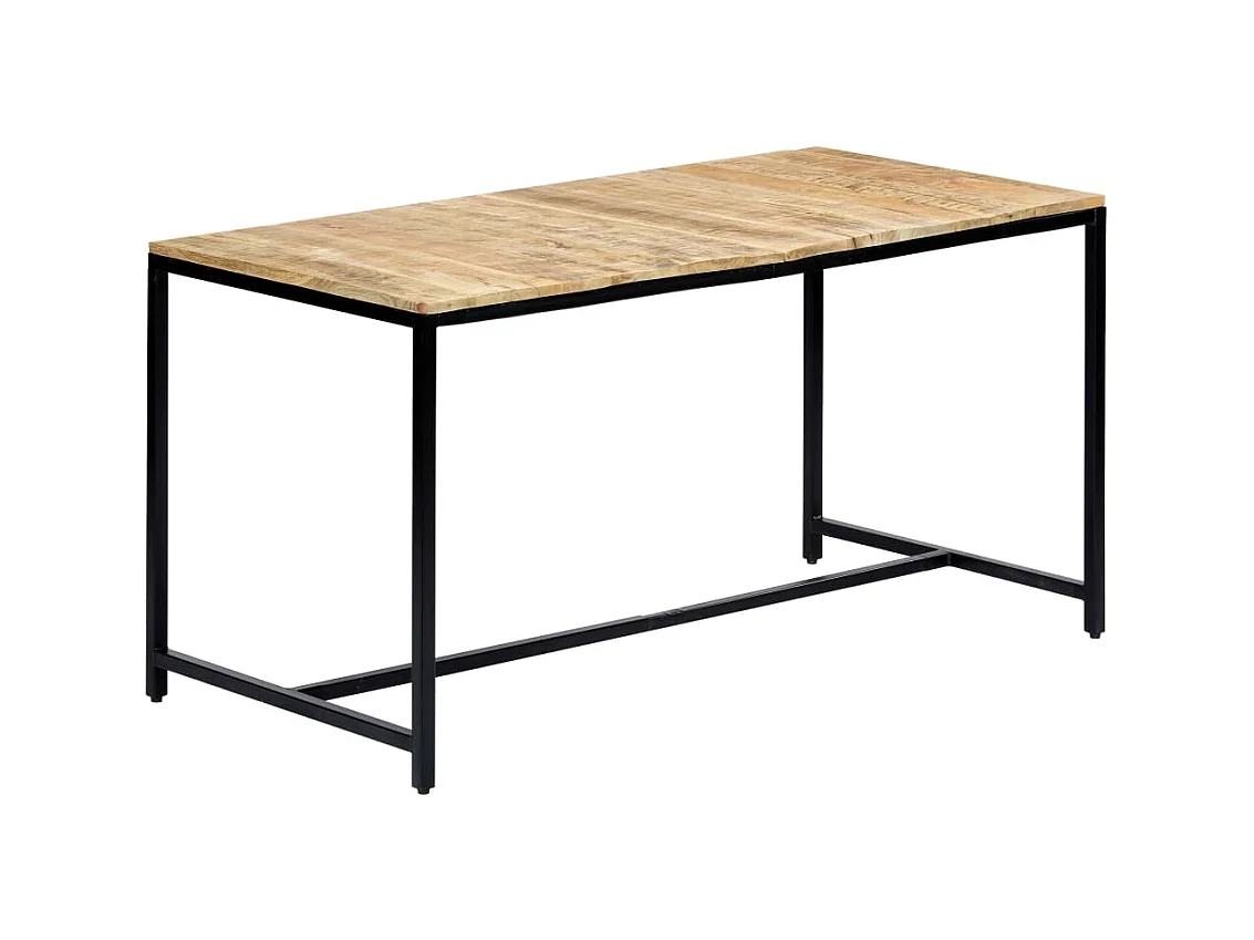 Table de salle à manger 140x70x75 cm Bois manguier massif brut GHR92263
