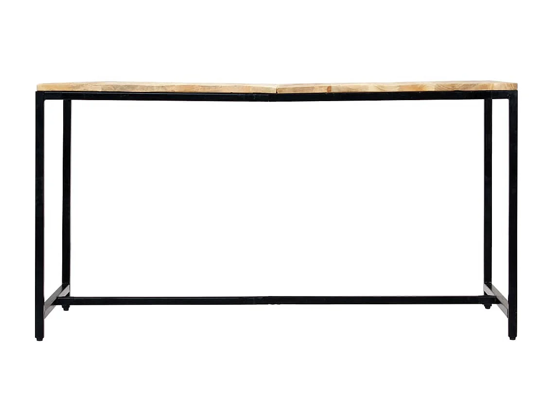 Mesa de comedor madera maciza de mango rugosa 140x70x75 cm ES827586