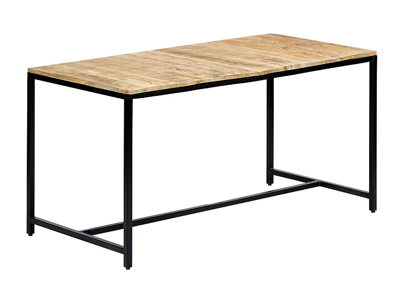 Eettafel 140x70x75 cm massief ruw mangohout NL959001