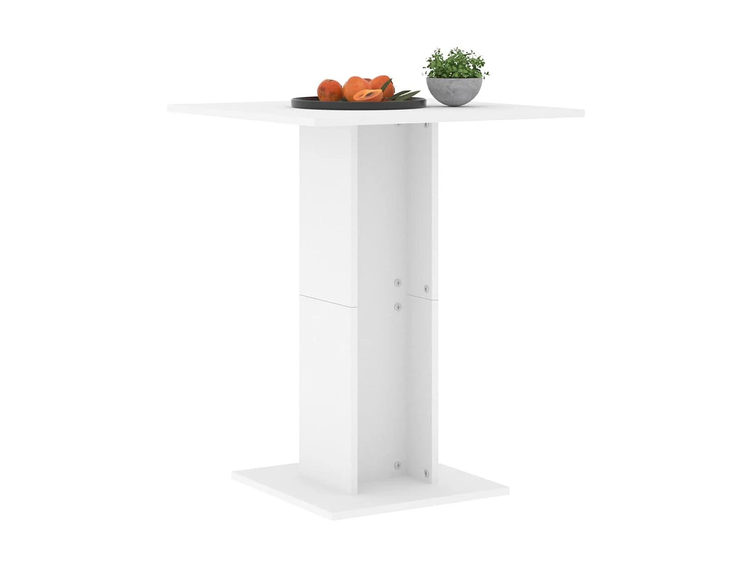 Table de bistro Blanc 60x60x75 cm Aggloméré GHR71311