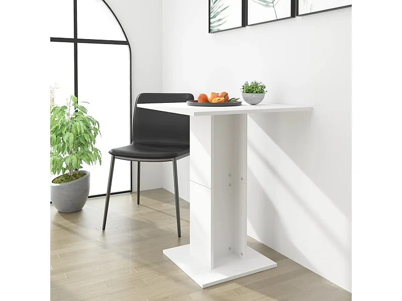 Table de bistro Blanc 60x60x75 cm Aggloméré GHR71311