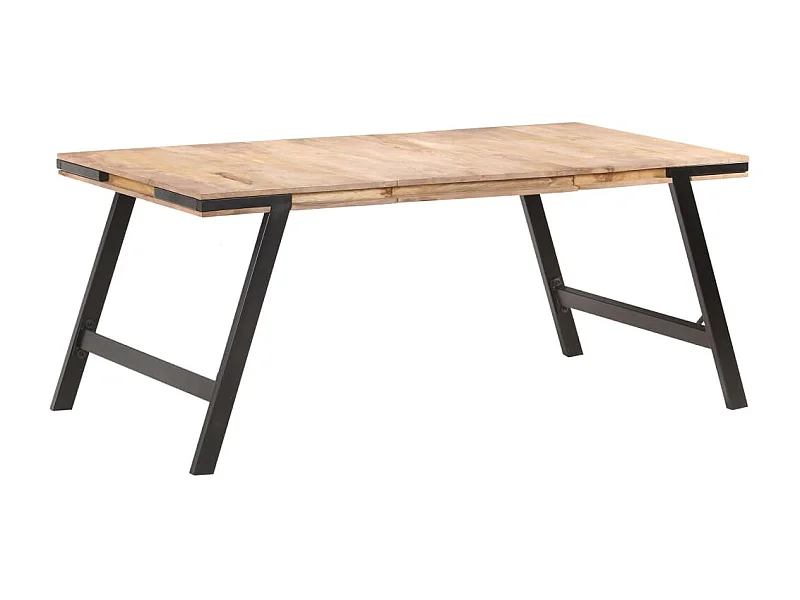 Table de salle à manger 180x90x76 cm Bois de manguier massif GHR13989