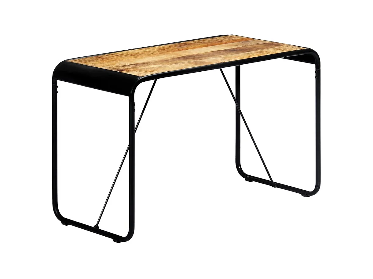 Table à dîner 118x60x76 cm Bois de manguier massif brut GHR95243