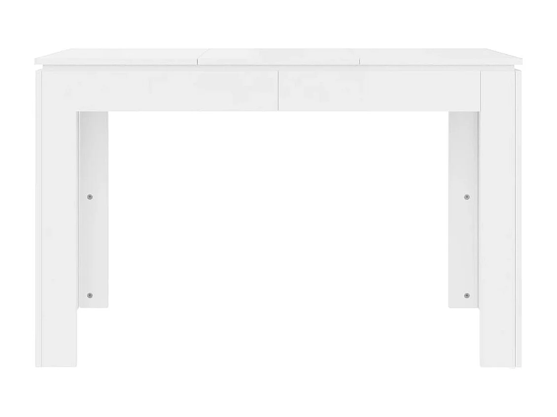 Table de salle à manger Blanc brillant 120x60x76 cm Aggloméré GHR87425