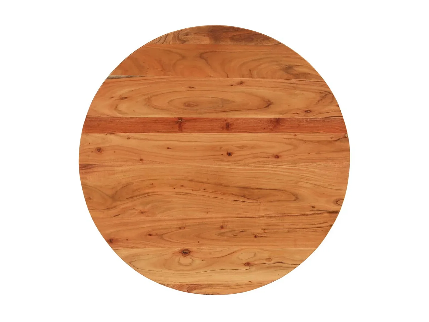 Dessus de table à manger Ø70x2,5 cm rond bois massif d'acacia GHR50433