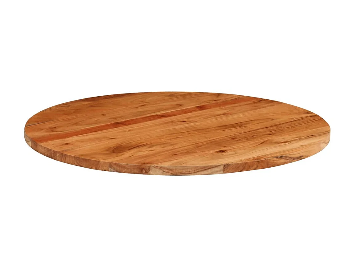Dessus de table à manger Ø70x2,5 cm rond bois massif d'acacia GHR50433