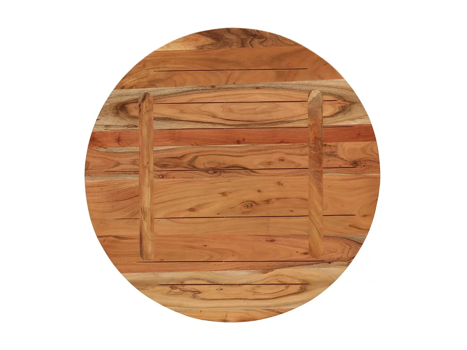 Dessus de table à manger Ø70x2,5 cm rond bois massif d'acacia GHR50433