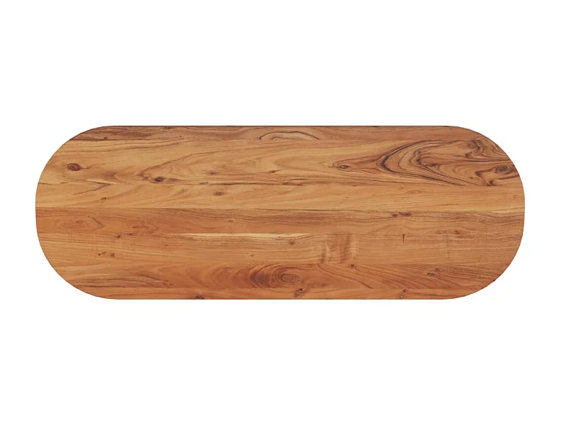 Dessus de table à manger 140x50x3,8 cm ovale bois massif d'acacia GHR71276