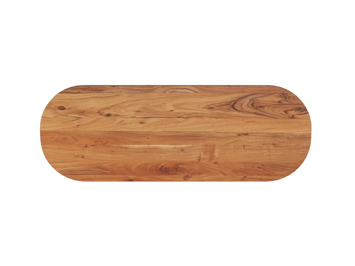 Dessus de table à manger 140x50x3,8 cm ovale bois massif d'acacia GHR71276