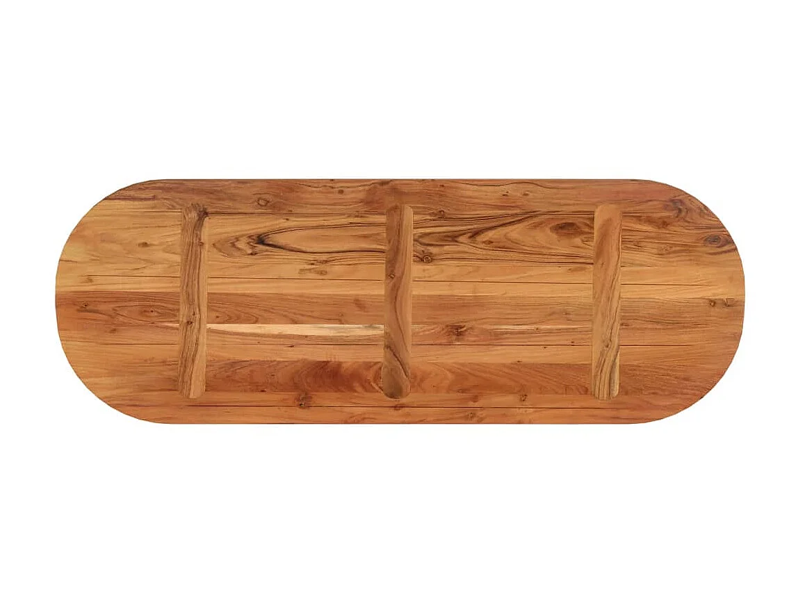 Dessus de table à manger 110x40x2,5 cm ovale bois massif d'acacia GHR14533