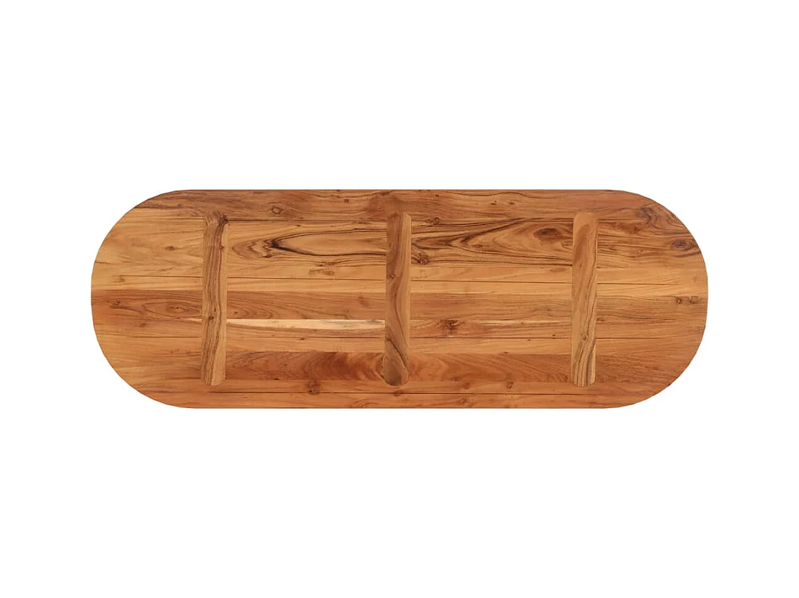 Tafelblad ovaal 140x50x2,5 cm massief acaciahout BE235455