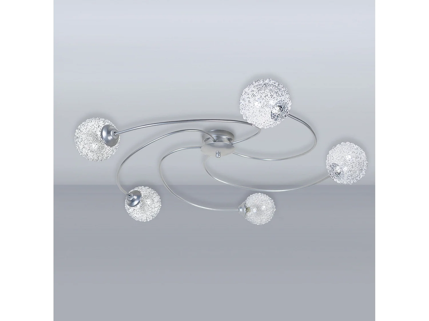 ACTUELLE - Plafonnier multi bras métal aluminium