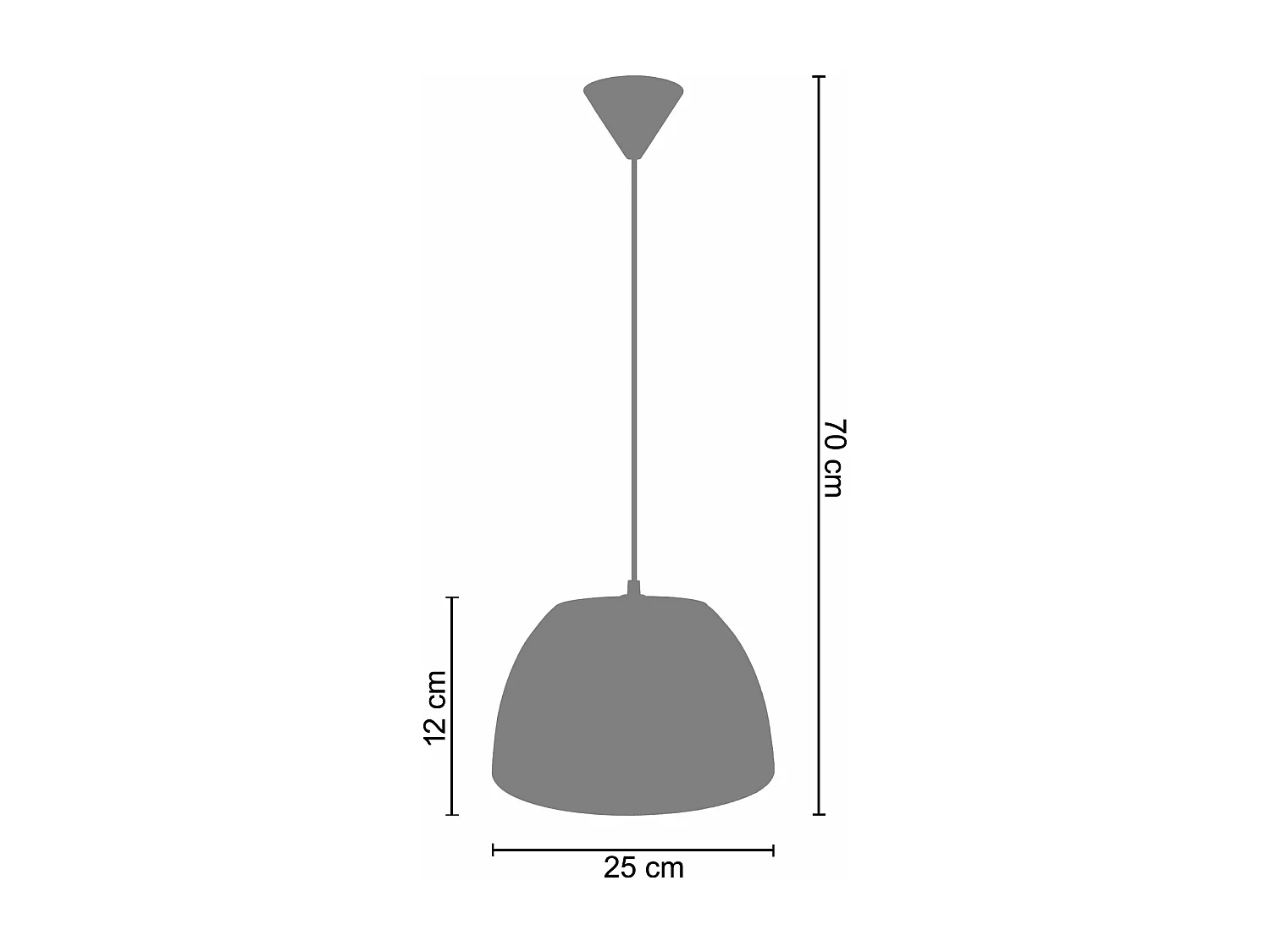 Suspension dôme plastique rose 70 cm.